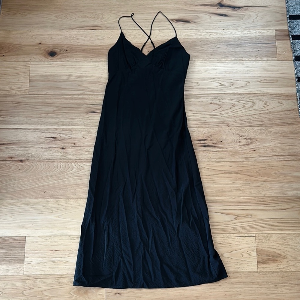 Madewell Black Spaghetti Strap Dress